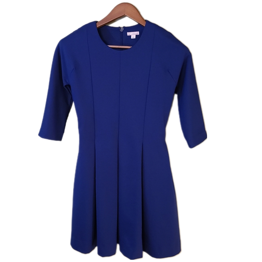 GAP Blue Flared Ponte Midi Dress Size 2